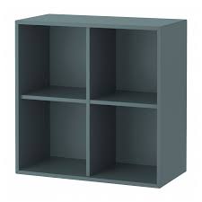 eket cabinet with 4 compartments gray turquoise 271 2x133 4x271 2 ikea in 2021 eket wall mounted shelving unit shelving unit