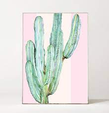 It's an original painting, only one like it. Pink Cactus Cactus Print Saguaro Cactus Cactus Painting Pink Background Succulents Modern Prints Desert Cactus Painting Cactus Wall Art Cactus Paintings