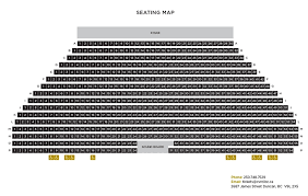 seating map cowichan performing arts centre