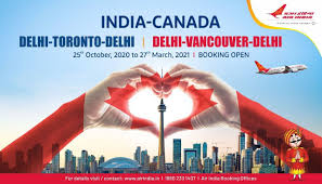 Flights Between India Canada Air India Canada Travel Agent