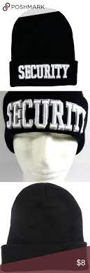 Security Officer Black Cuffed Knit Beanie Black Cuff Knit Beanie Beanie