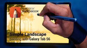 How To Paint A Simple Landscape On Galaxy Tab S6 Autodesk Sketchbook Mobile Mr Nghi Channel Youtube Galaxy Tab Sketch Book Galaxy