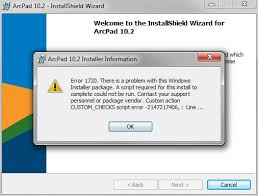 You can extract the embedded windows installer setup database by looking in the %temp% folder after the welcome message for the installation wizard is displayed. Error Error 1720 There Is A Problem With This Windows Installer Package A Script Required For This Install To Complete Could Not Be Run
