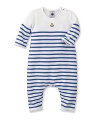 Combinaison Longue Bebe Garcon En Tricot Blanc Ecume Bleu Wonder Petit Bateau Tricot Bebe Style Bebe Bebe Garcon