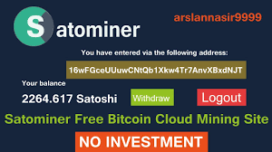 Satominer Io New Free Bitcoin Cloud Mining Site Earn Daily 5000 Satoshi Live 2018 In Urdu Hindi Youtube Cloud Mining Bitcoin Clouds