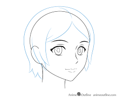 How To Draw An Anime Female Face 3 4 View Animeoutline Female Anime Hairstyles Drawings Anime
