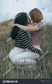 Two Lesbian Women Kissing On Top Stock Photo 1440493964 | Shutterstock