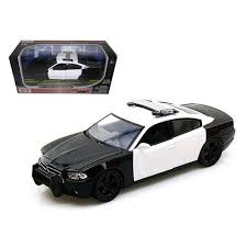 Black And White Police Car For Sale Dodge Charger Pursuit Unmarked Black White Police Car 1 24 Diecast Model Car By Motormax Diecast Model Cars Car Model Police Cars