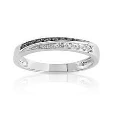 Alliance Diamant Blanc Diamant Noir En Or Blanc 375 1000 Bague Maty Diamant Noir Bague
