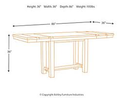 As a general rule, for a standard 8 foot or 2. Moriville Counter Height Extendable Dining Table Ashley Furniture Homestore