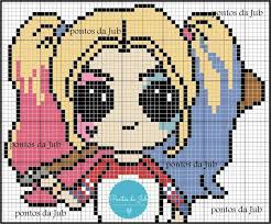 Cute chibi harley quinn fan art themed picture a5 hand drawn picture on 130gsm artist paper supercute. 82 Baby Animals Funny Ideas Pixel Art Cross Stitch Patterns Baby Animals Funny