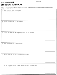 Show your work for the calculation of empirical formula here. Empirical Formula Worksheet Answers Pdf