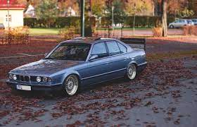 Blue Bmw Sedan Autumn Tuning Bmw Bmw Drives Classic Tuning Stance E34 Oldscool 1080p Wallpaper Hdwallpaper Desktop In 2021 Bmw Bmw E34 Sedan