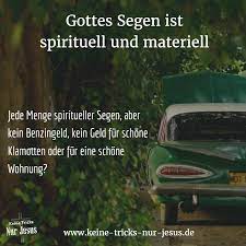 Jede Menge Spiritueller Segen Aber Kein Benzingeld Kein Geld Fur Schone Klamotten Oder Fur Eine Schone Wohnung