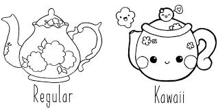 Disegni Facili Da Copiare Disegno Di Una Teiera Schizzo Da Colorare Con Faccina Disegni Kawaii Kawaii Scarabocchi Kawaii