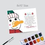 Rzemiosło artystyczne z odciskiem stopy bałwana, wiersz ...