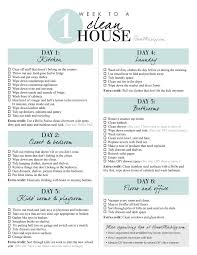1 Week Schedule To A Clean And Organized House House Mix