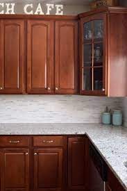 Kitchen Reveal Craving Some Creativity Trendy Kitchen Backsplash Backsplash With Dark Cabinets Cherry Wood Kitchens