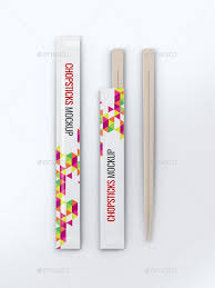 Chopsticks Mock Up Mockup Chopsticks Branding Design