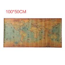 Details About World Map Vintage Antique Style Large Poster 100x50cm Wall Chart Picture Chl