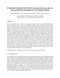 10 disember 2018 hingga 26 april 2019. Pdf Faktor Faktor Ponteng Kuliah Di Kalangan Pelajar Politeknik Sultan Idris Shah