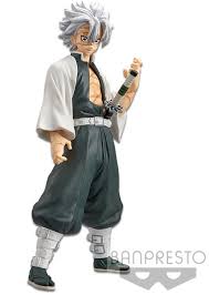 They both have the wave pattern on them, but sanemi's are sharper like claws and consistent down the sword; Demon Slayer Kimetsu No Yaiba Figure Vol 14 Sanemi Shinazugawa Merchandise Toys Madman Entertainment