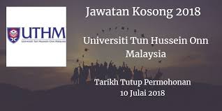 Universiti Tun Hussein Onn Malaysia Jawatan Kosong Uthm 10 Julai 2018 Malaysia Cards Against Humanity 10 Things