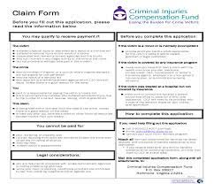 They should fill in the wcl 2 form that gives notice of the accident and issues claim for the same. Criminal Injuries Compensation Fund Claim Form Virginia