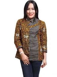 Kemeja Batik Lengan Panjang Modern Untuk Wanita Batik Wanita Kemeja