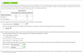 A subreddit for math questions. Solved Ebook A Real Estate Investor Has The Opportunity T Chegg Com