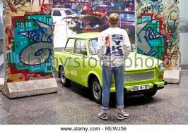German contemporary history from 1945 until today: Original Berlin Wall With Trabi And Film Of The Opening Of The Berlin Wall In 1989 Bonn Germany Stock Photo Alamy