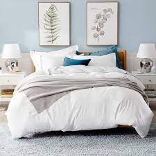 With the purchase of a hypoallergenic duvet cover, you won't need to fret about what's crawling into bed with you. Bedsure White Duvet Cover Set King Size With Zipper Closure Ultra Soft Hypoallergenic Duvet Cover Sets 3 Pieces 1 Duvet Cover 2 Pillow Shams 104x90 Inches Amazon Ca Home Kitchen
