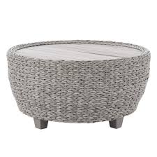 Maybe you would like to learn more about one of these? Hampton Bay 36 In Megan Grey All Weather Wicker Outdoor Patio Large Round Coffee Table With Slatted Wood Top 65 51751l The Home Depot Modern Outdoor Coffee Tables Coffee Table Outdoor Coffee Tables