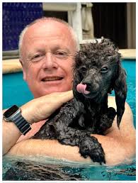 My special girl Shelby, took her for a swim in our 30*C weather today. At  12.5 she is still my water dog 🩷. And no worries, we're 100 ft from the  water