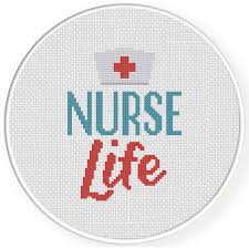 Michelle ink cross stitch patterns art for nurses mermaid quaker fish 23 designs. Nurse Life Cross Stitch Pattern Daily Cross Stitch