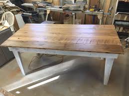 Reclaimed Wood Table White Wash Base Legs Natural Finish On The Top 100 Local 100 Year Old Rec Natural Wood Table Wood Table Bases Farmhouse Table Legs
