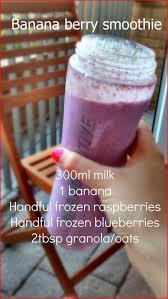 Recipe Ideas Simple Easy And Practical Things To Eat Fitting Any Budget Range And Chaotic Way Smoothie Drinks Banana Berry Smoothie Smoothie Recipes Healthy