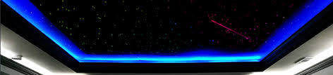 Fiber optic edge lit panels with timed delayed color change. Cinestarpanel Fiber Optic Star Panels
