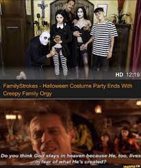 Familystrokes halloween costume party ends with creepy family orgy
