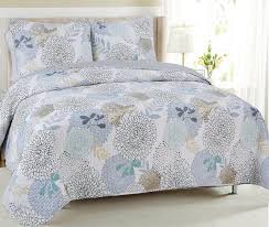Save now with 0% off prova aqua blue and gray one light textured table lamp. Cozy Line Nina Trista Flowers Aqua Blue Turquoise Grey Floral Print Pattern Quilt Bedding Set Aqua Blue King 3 Piece Walmart Com Walmart Com