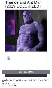 Thanos And Ant Man 2019 Colorized See Full Image Gotem If You Clicked On This To E X P A N D Image Meme On Me Me