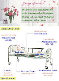 Cheap Model Stainless Steel Portable 2 Crank Manual Patient Bed Hospital Bed Buy Portable Bed 2 Crank Manual Patient Bed Cheap Hospital Bed Product
