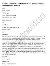 Check spelling or type a new query. Sample Letter Of Assets Format For Issuing Laptop Mobile Phone And Sim Hr Letter Formats