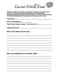 Current Event Format High School Google Search Current Events Worksheet Current Event Lesson Plans Middle School Lesson Plans