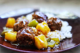 Mix Together Ground Beef Ginger Garlic Powder And Pepper Until Well Combined Form Into 1 1 Hawaiian Meatballs Hawaiian Meatball Recipe Main Dish Recipes
