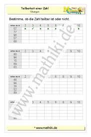 Teilbarkeit Einer Zahl Klasse 4 Matheaufgaben Teilbarkeitsregeln Mathe