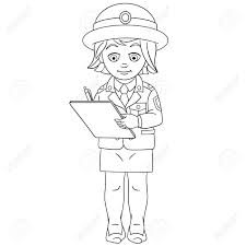 Dogs love to chew on bones, run and fetch balls, and find more time to play! Coloring Page Coloring Picture Of Cartoon Police Woman Writing Report Childish Design For Kids Activity Colouring Book About People Professions Royalty Free Cliparts Vectors And Stock Illustration Image 138289627