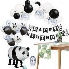 Cute and sweet panda party an amazing panda party theme idea for you! Amazon Com Panda Birthday Party Supplies Decoration Pack Of 47 Panda Happy Birthday Banner Balloons Kit Kids Panda Bear Birthday Decorations Toys Games