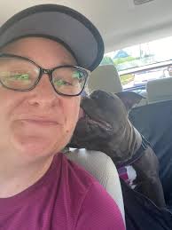 😍 I had the treat of meeting ✨Cherry✨ outside the doctor's today. She was  very gentle as well as clearly super cute. 🍒💜