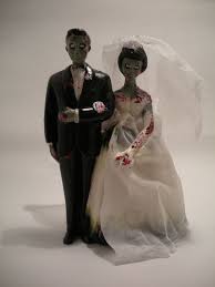 Vintage Style Zombie Wedding Cake Topper By Zombiesbyzombiatch 50 00 Zombie Wedding Zombie Wedding Cakes Funny Wedding Cake Toppers